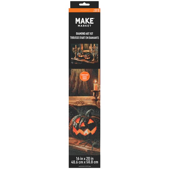16" x 20" Black Pumpkins Diamond Art Kit by Make Market®